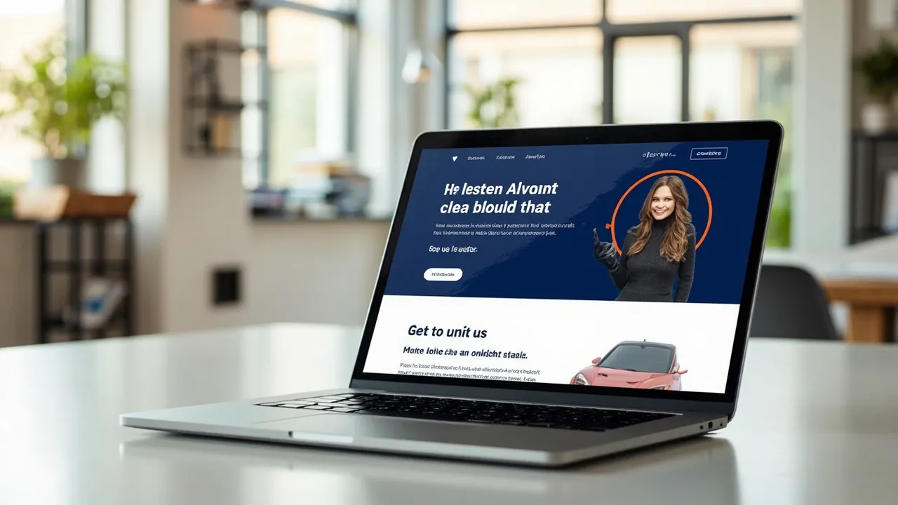 Symbol image: a US small business dashboard combining website builder, SEO, and social media tools